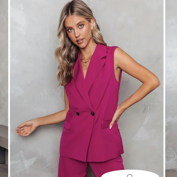 VICI Pocketed Vest - Magenta - Picture 4 of 9